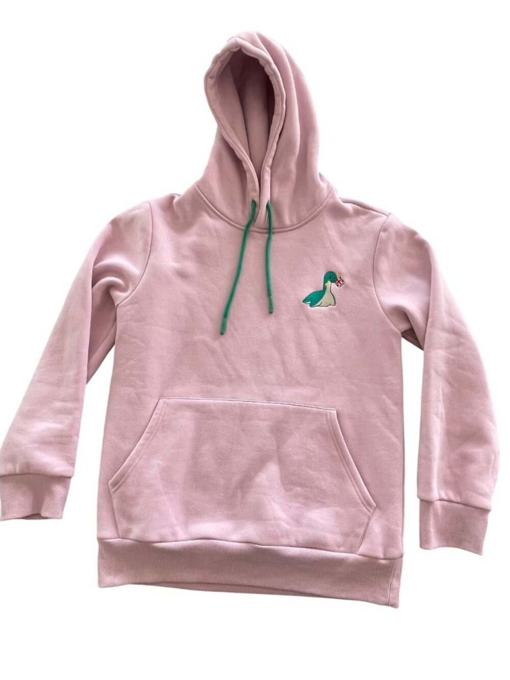 Apex Legends X IS Womens S Pink Hoodie With Embroidered Duck & UK Flag Patch